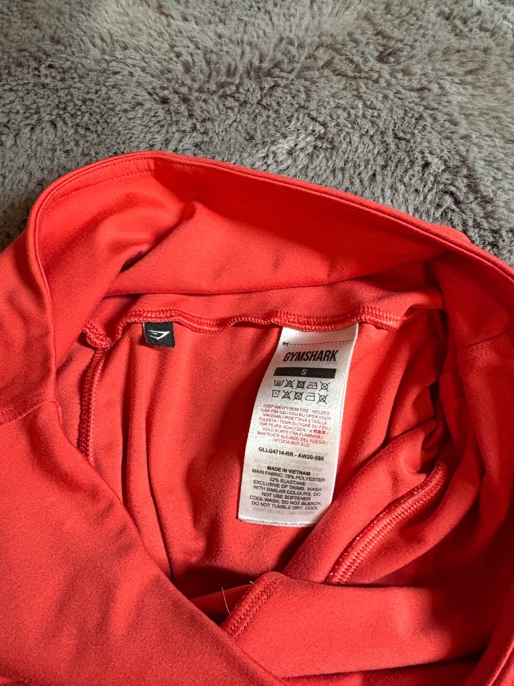 Gymshark Coral-Red High-Waist Active Leggings Size Small - Picture 4 of 6